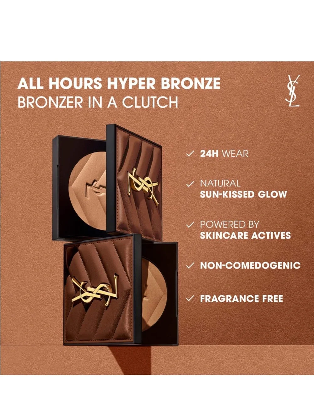 YVES SAINT LAURENT All Hours 24H Hyper Sunkissed Glow Bronzer Powder - 01 Sepia